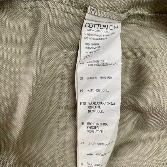 Cotton On Beige Lyocell Open Front Jacket Small Oversized Relaxed Minimalist - Picture 14 of 15